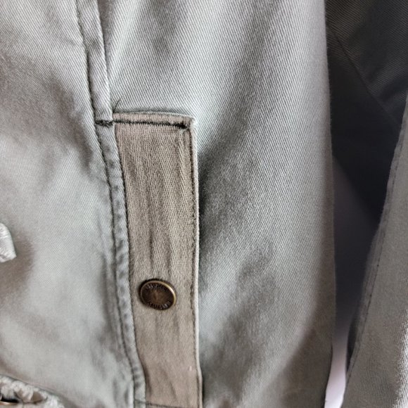 Hollister Camo Green Moto Biker Style Cropped Streetwear Y2K Jacket - Size M - Picture 5 of 12